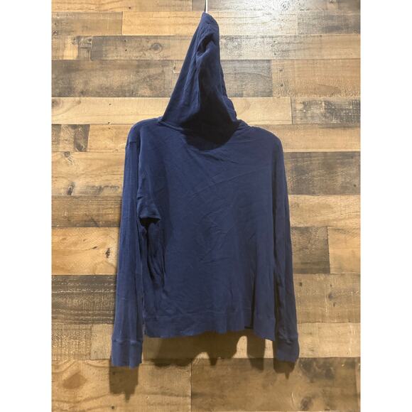 Ralph Lauren Women’s Hooded Long Sleeve Shirt – Navy Blue – Size Large - Picture 7 of 9